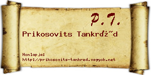 Prikosovits Tankréd névjegykártya